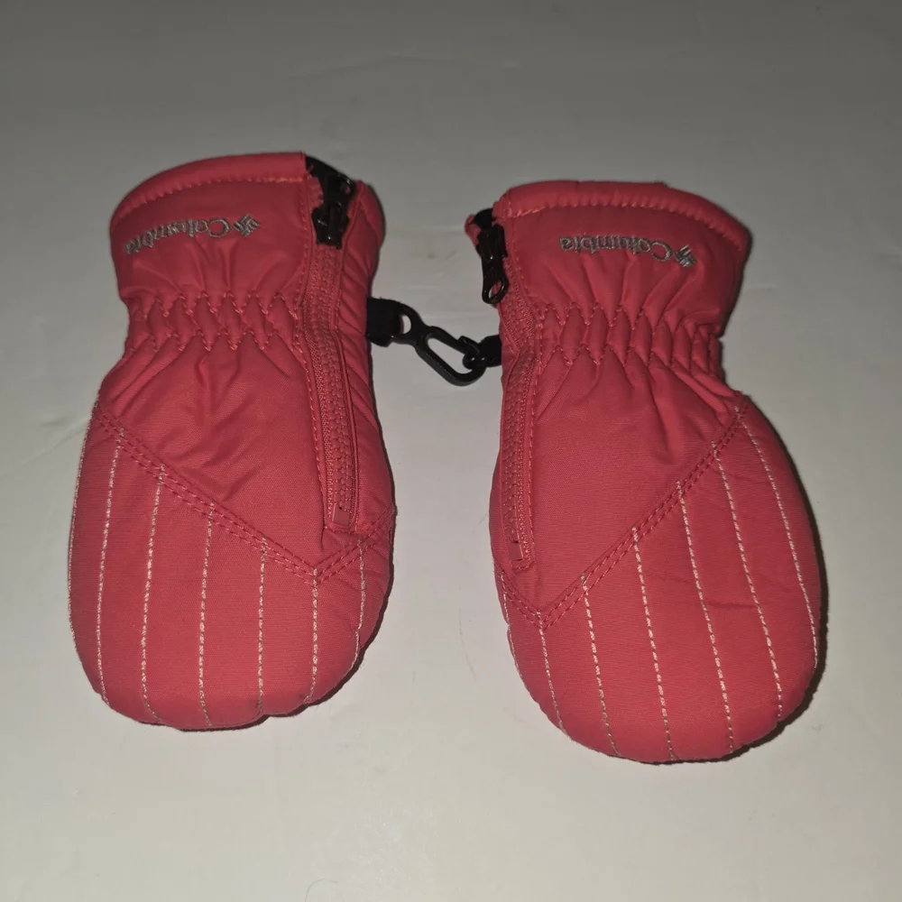 Columbia Pink Baby Infant Mittens  Winter Omni-Shield Insulated o/s